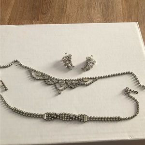 Vintage Necklaces + Clip on Earrings